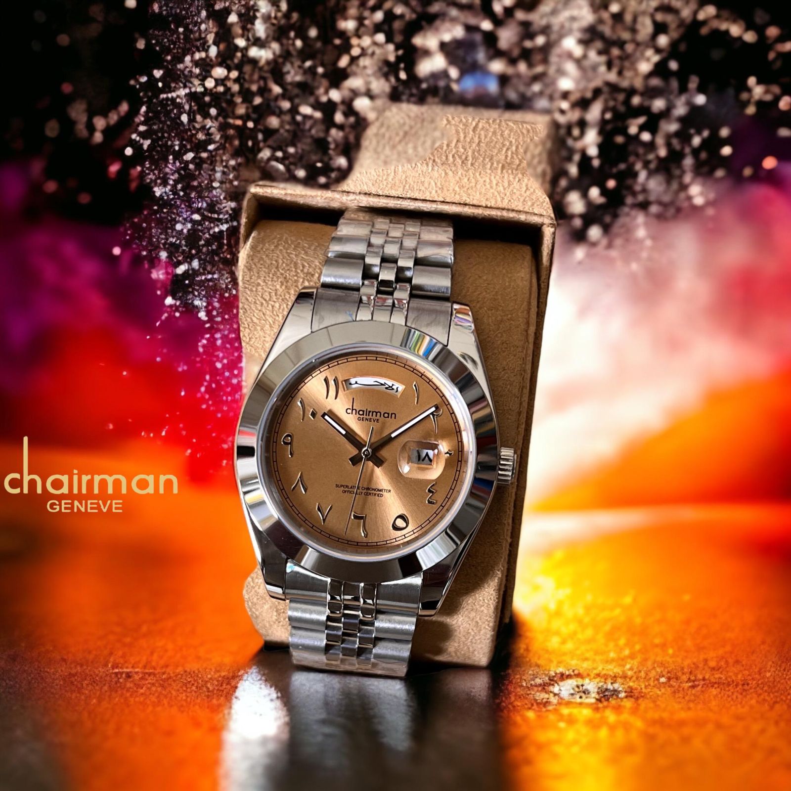 腕時計 Arabic luxury watch Arabic Brown Dial Luxury Quartz Watch - Buy Now! – DealDXB