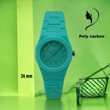 Chairman Geneve Sky Blue Poly Carbon Arabic Dial Gents Watch