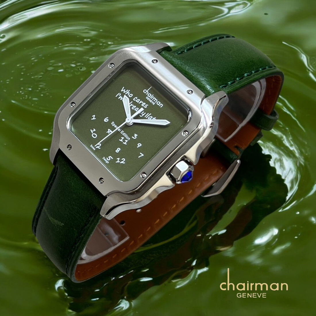 Chairman Geneve Special Edition Green Dial And Strap Gents Watch