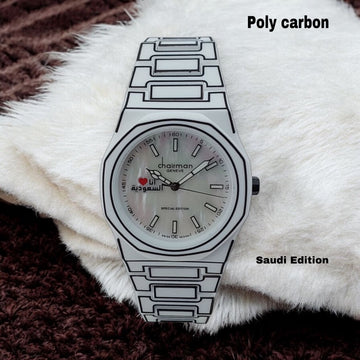 SAUDI Edition Chairman Geneve White Poly Carbon Gents Watch