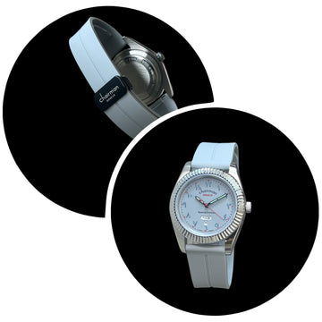 Special Edition Chairman Geneve Day And Dated White Dial White Strap Watch