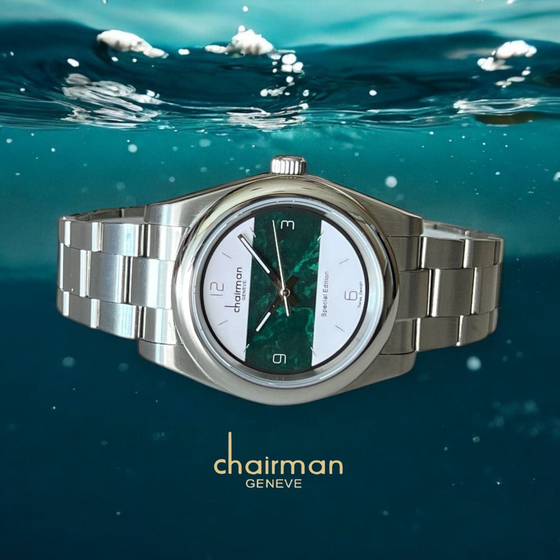 Special Edition Chairman Geneve Mixed Color Dial Silver Strap Ladies Watch