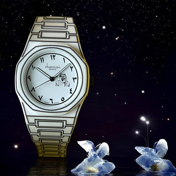 Swiss Design Chairman Geneve Arabic White Dial White And Black Strap Gents Watch