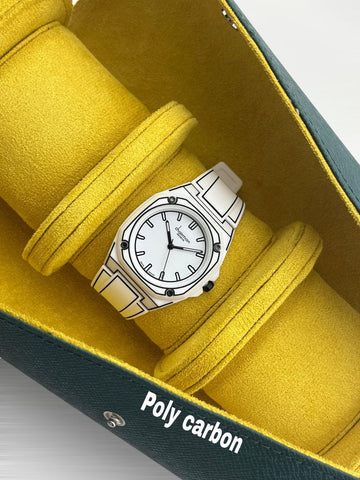 Swiss Design Chairman Geneve Creme Poly Carbon Gents Watch