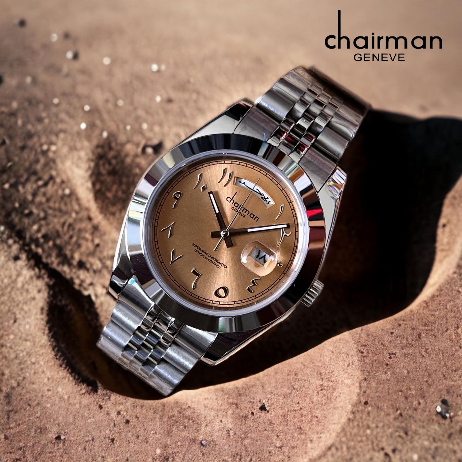 腕時計 Arabic luxury watch Arabic Brown Dial Luxury Quartz Watch - Buy Now! – DealDXB