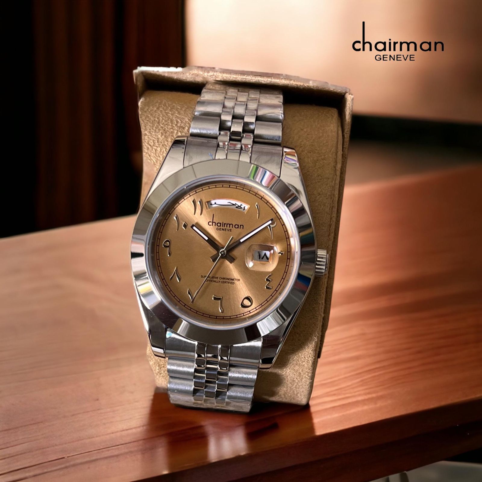 腕時計 Arabic luxury watch Arabic Brown Dial Luxury Quartz Watch - Buy Now! – DealDXB