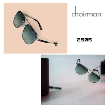 Chairman Black And Silver Frame Unisex Luxury Sunglass