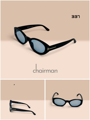 Chairman Black Frame Blue Unisex Sunglass