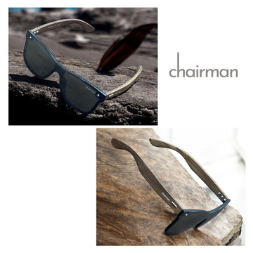Chairman Black Glass Wooden Frame Luxury Sunglass