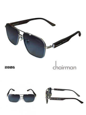 Chairman Black Wooden Frame Black And Blue Luxury Sunglass