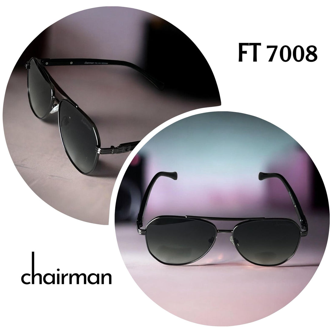 Chairman FT7008 Black Unisex Sunglass