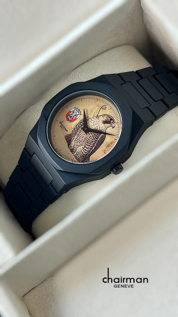Chairman Geneve ABU DHABI Emblem Beige Emblem Back Gents Watch