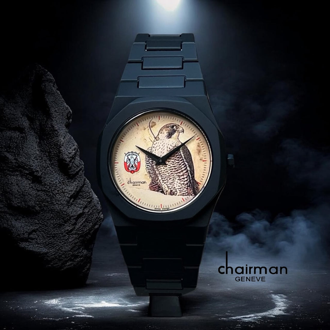 Chairman Geneve ABU DHABI Emblem Beige Emblem Back Gents Watch