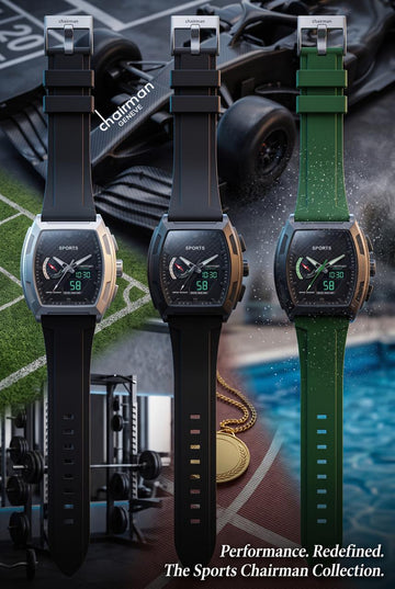 Chairman Geneve Black And Green Sports Watch