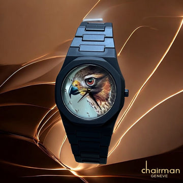 Chairman Geneve Dated Eagle Dial Black Gents Watch