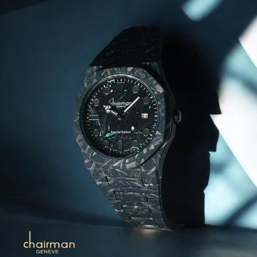 Chairman Geneve Special Edition Dated Black Poly Carbon Gents Watch