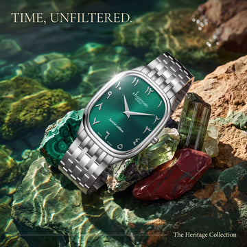 Chairman Geneve Special Edition Green Arabic Dial Silver Chain Gents Watch