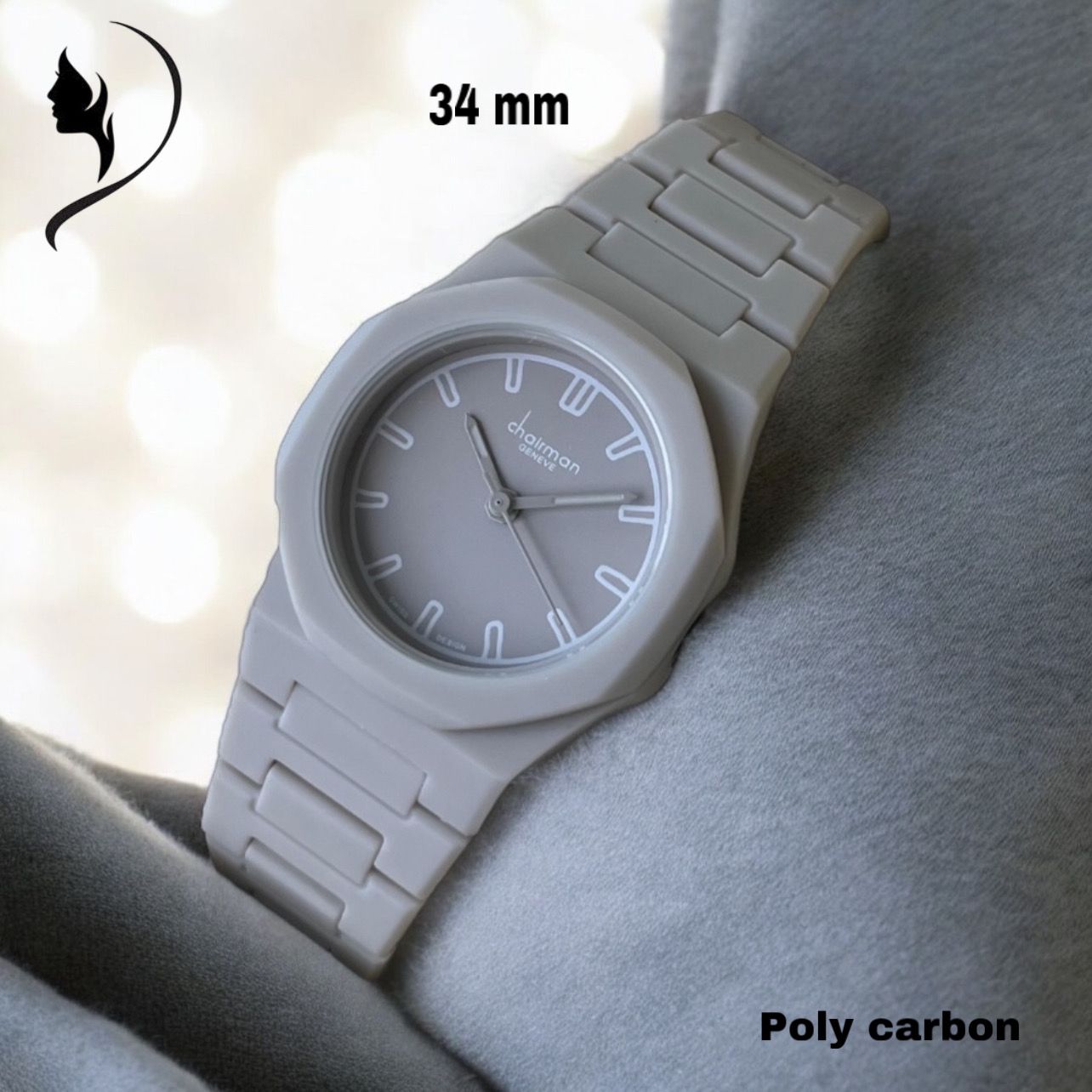 Chairman Geneve Swiss Design Grey Gents Poly Carbon Watch