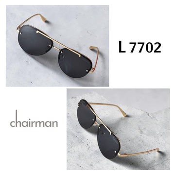 Chairman Luxury Golden Frame Black Sunglass