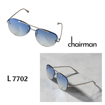 Chairman Luxury L7702 Silver Frame Blue And Grey Sunglass