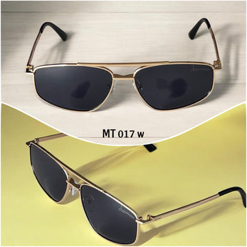 Chairman MT017W Golden Frame Black Sunglass