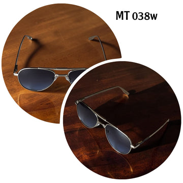 Chairman MT038W Silver Frame Grey Luxury Sunglass