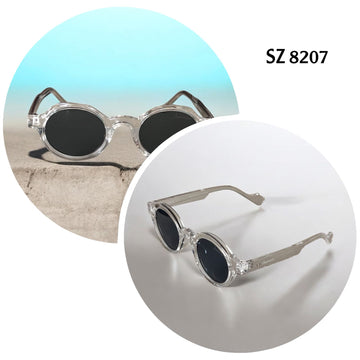 Chairman SZ8207 Luxury Silver Frame Black Sunglass