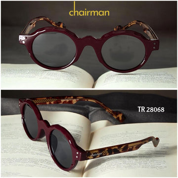 Chairman TR28068 Brown And Maroon Frame Black Sunglass