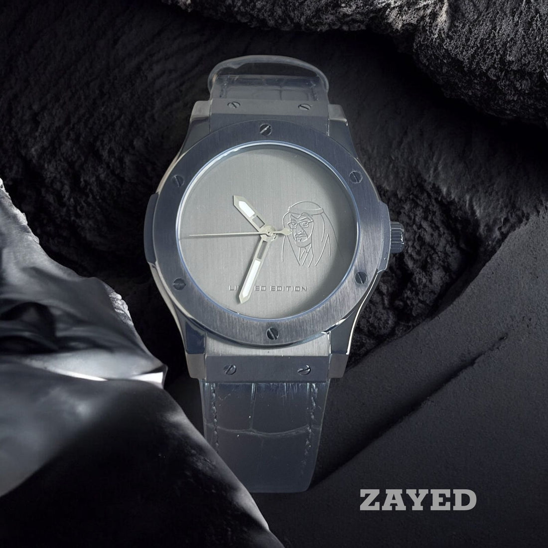 Limited Edition Zayed Sheik Photo Black Gents Watch