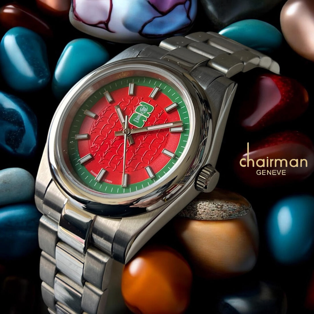 PORTUGAL Dial Chairman Geneve Silver Chain Gents Watch
