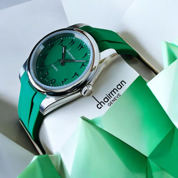 Quarts Chairman Geneve Arabic Green Gents Watch
