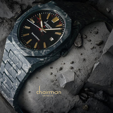 Special Edition Chairman Geneve Dated Gents Black Poly Carbon Watch