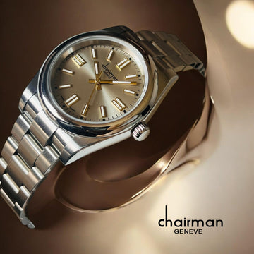 Swiss Design Chairman Geneve Baby Brown Dial Silver Chain Gents Watch